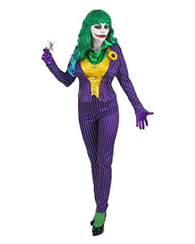 Horror-Shop Mad Joker Damenkostüm als originelle Verkleidung für Halloween und Karneval M von Horror-Shop