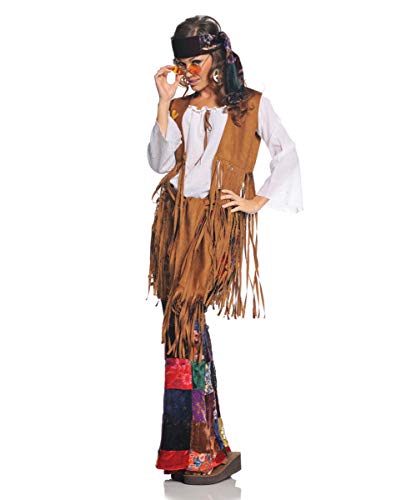 Horror-Shop Mehrteiliges Hippie Woodstock Damenkostüm für Fasching L Horror-Shop Mehrteiliges Hippie Woodstock Damenkostüm für Fasching L von Horror-Shop