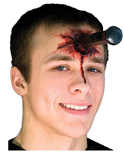 Horror-Shop Metallpflock Latexapplikation als Halloween Make-up Wunde von Horror-Shop