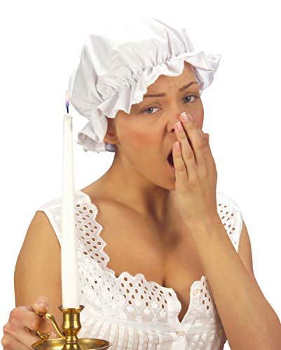 Horror-Shop Mittelalterliche Schlafhaube Weiß als Kostümzubehör für Karneval und Mottoparties Horror-Shop Mittelalterliche Schlafhaube Weiß als Kostümzubehör für Karneval und Mottoparties von Horror-Shop