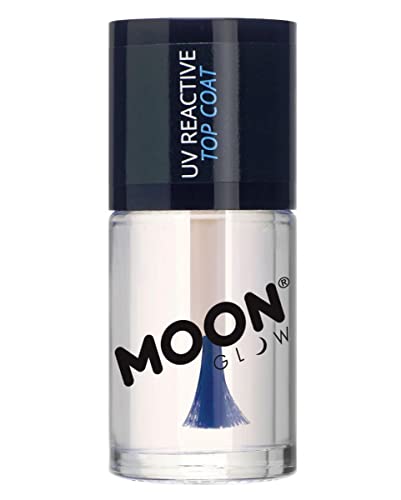 Horror-Shop Moon Glow UV Nagellack Top Coat Transparent für Schwarzlicht Partys von Horror-Shop