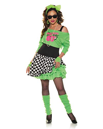 Horror-Shop Neongrünes 80`s Virgin Popstar Kostüm M von Horror-Shop
