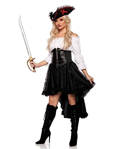 Horror-Shop Piratin Kostüm mit Unterbrustkorsage & Piratenhut S Horror-Shop Piratin Kostüm mit Unterbrustkorsage & Piratenhut S von Horror-Shop