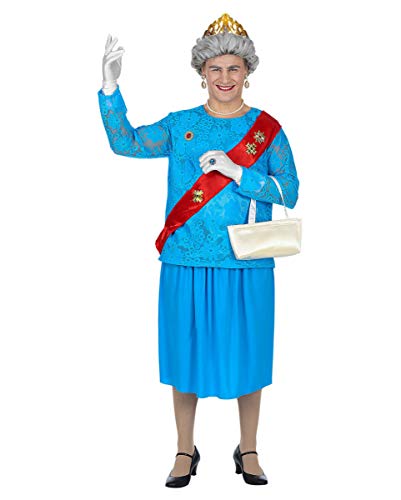 Horror-Shop Queen Elisabeth Männerkostüm für Mottoparty & Karneval M/L von Horror-Shop