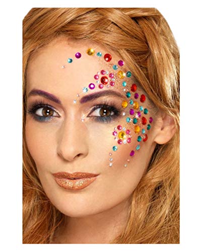 Horror-Shop Rainbow Edelsteine für Gesicht & Körper Make Ups | 100 St. von Horror-Shop