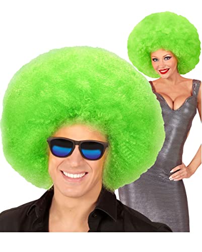 Horror-Shop Riesige Afro Perücke Grün als Kostümzubehör für Karneval und Mottoparties Horror-Shop Riesige Afro Perücke Grün als Kostümzubehör für Karneval und Mottoparties von Horror-Shop