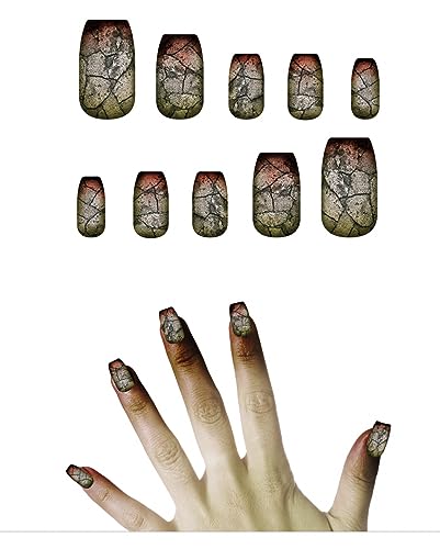Horror-Shop Rissige Zombie Fingernägel für Halloween 10 Stück von Horror-Shop