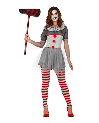 Horror-Shop Sassy Clown Damen Kostüm für Erwachsene an Halloween und Fasching L von Horror-Shop