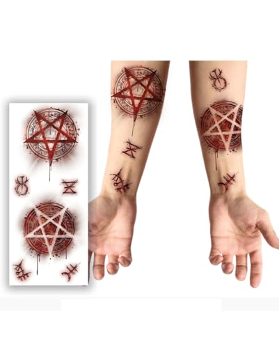 Horror-Shop Satanische Panik-Tattoos zum Aufkleben Horror-Shop Satanische Panik-Tattoos zum Aufkleben von Horror-Shop