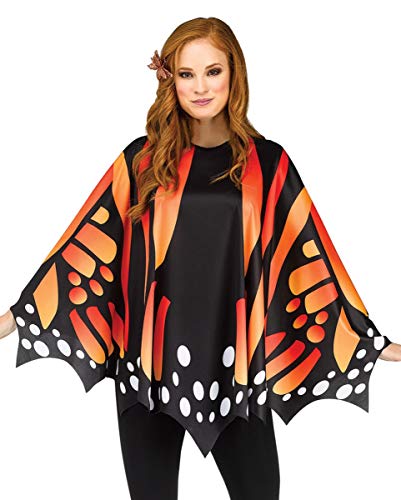 Horror-Shop Schmetterlings Flügel Poncho Karneval Kostümzubehör Rot von Horror-Shop