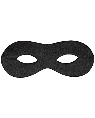Horror-Shop Schwarze Bandit Augenmaske für die Karneval-, Gothic-, Cosplay- oder Halloween Party von Horror-Shop