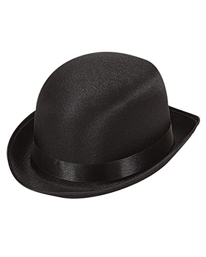 Horror-Shop Schwarze Melone aus Satin - Charlie Kostümzubehör Horror-Shop Schwarze Melone aus Satin - Charlie Kostümzubehör von Horror-Shop