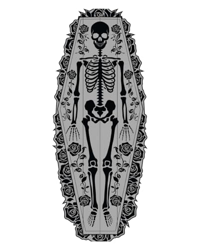 Horror-Shop Schwarzer Gothic Skelett Spitzen Tischläufer 60x183cm Horror-Shop Schwarzer Gothic Skelett Spitzen Tischläufer 60x183cm von Horror-Shop
