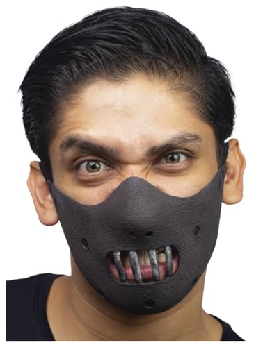 Horror-Shop Serienkiller Beissschutz Maske für Halloween von Horror-Shop