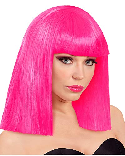 Horror-Shop Showgirl Perücke Roxy Pink als Kostümzubehör für Halloween und Fasching von Horror-Shop