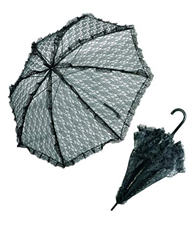 Horror-Shop Spitzenschirm schwarz Horror-Shop Spitzenschirm schwarz von Horror-Shop