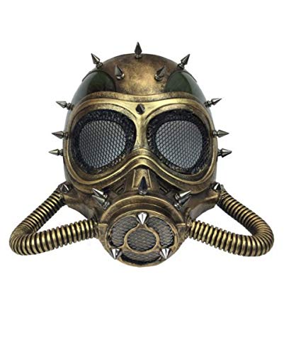 Horror-Shop Steampunk Gasmaske Nautilus mit Spikes als neofuturistisches Kostümzubehör von Horror-Shop