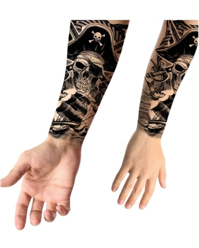 Horror-Shop Temporäres Piraten Tattoo zum Aufkleben für den Unterarm Horror-Shop Temporäres Piraten Tattoo zum Aufkleben für den Unterarm von Horror-Shop