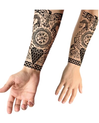 Horror-Shop Temporäres Wikinger Tattoo zum Aufkleben für den Unterarm von Horror-Shop