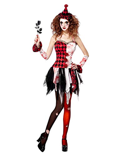 Horror-Shop Teuflisches Harlekin Damenkostüm L von Horror-Shop