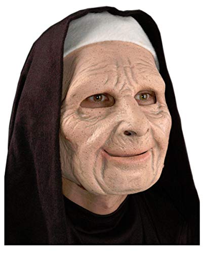 Horror-Shop Unheimliche Nonnen Maske als gruselige Klosterfrau Verkleidung für Halloween von Horror-Shop