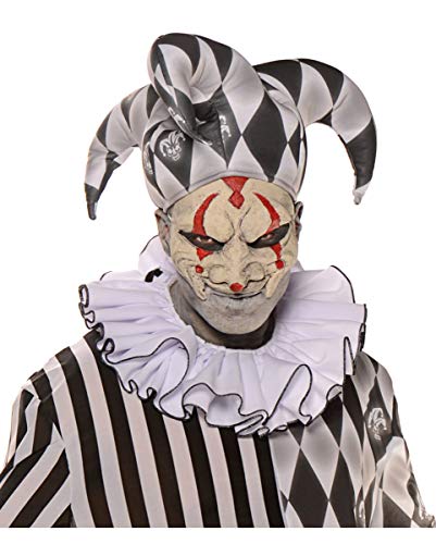 Horror-Shop Weiß-schwarzer Harlekin Kragen für Clown Kostüme von Horror-Shop