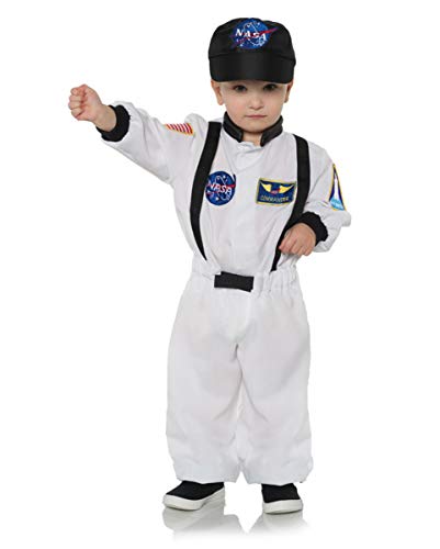Horror-Shop Weißes Astronauten Kleinkinder-Kostüm mit Mütze für Fasching Horror-Shop Weißes Astronauten Kleinkinder-Kostüm mit Mütze für Fasching von Horror-Shop