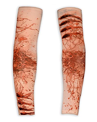 Horror-Shop Wunden Ärmel als Kostümzubehör für Halloween Beige,red Horror-Shop Wunden Ärmel als Kostümzubehör für Halloween Beige,red von Horror-Shop