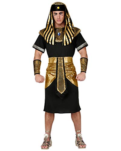 Pharao Kostüm mit Kopfbedeckung - Schwarz/Gold Historisches Karnevalskostüm L-52 Pharao Kostüm mit Kopfbedeckung - Schwarz/Gold Historisches Karnevalskostüm L-52 von Horror-Shop