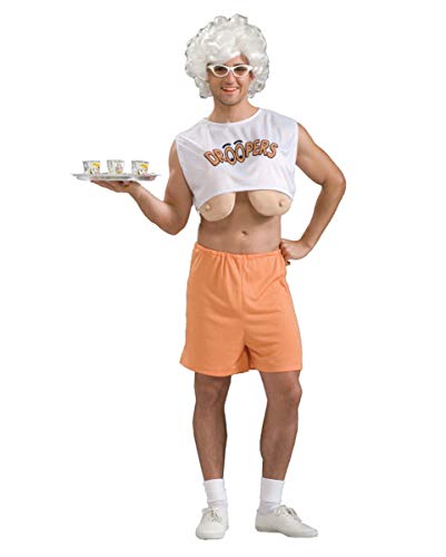 Sexy Hupen Helga Servicegirl Kellnerin mit Hänge-Titten Kostüm für Herren von Horror-Shop