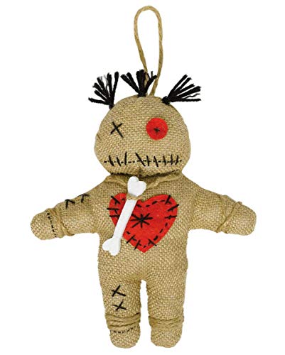 Horror-Shop Voodoo Puppe Hängefigur aus Burlap Stoff | 22 x 19 cm von Horror-Shop