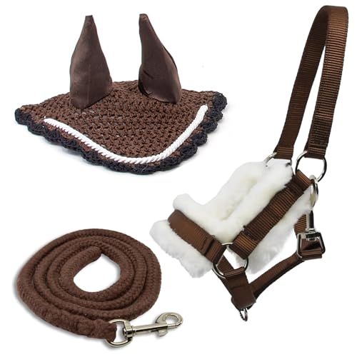 Insektenmütze braun und Halfter mit Führleine für Hobby Horse und Hobby Horsing. von Horse Academy