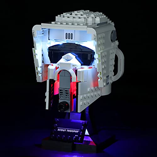 Beleuchtung Led Licht Set für Lego Helm (Scout Trooper) 75305, Beleuchtungsset (Nur Beleuchtung, Ohne Modell Set) von Hosdiy