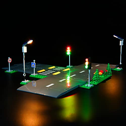 Hosdiy Beleuchtung Set - Kompatibel mit Lego 60304 City Straßenkreuzung mit Ampeln - Led Licht Beleuchtungsset (Nur Beleuchtung, Ohne Modell Set) von Hosdiy