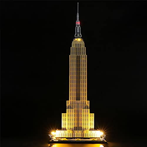 Hosdiy Beleuchtung Set für Lego Architecture Empire State Building 21046, Led Licht Beleuchtungsset (Nur Beleuchtung, Ohne Modell Set) von Hosdiy