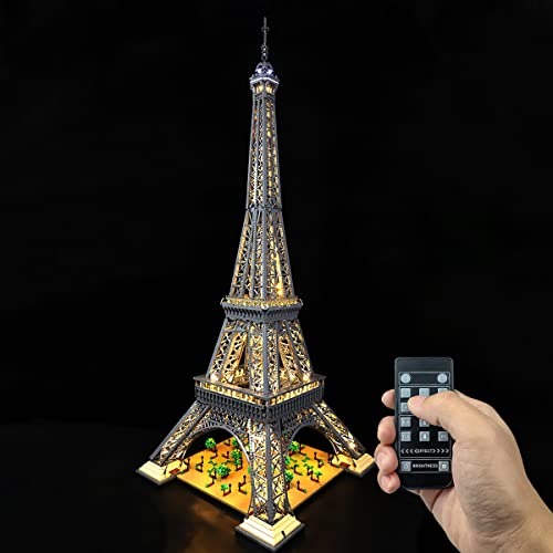 Hosdiy Beleuchtungsset- Fernbedienung LED Beleuchtung Set Kompatibel mit Lego Eiffelturm 10307 Modell (Nur Beleuchtung, Ohne Modell) von Hosdiy