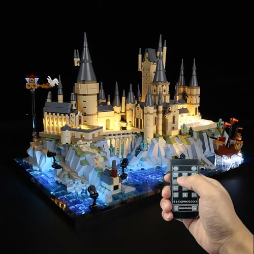 Hosdiy Beleuchtungsset - Fernbedienung Led Licht Set für Lego-76419 - Kompatible mit (Schloss Hogwarts mit Schlossgelände) Modell (Nur Beleuchtung, Ohne Modell) (RC Beleuchtung) von Hosdiy