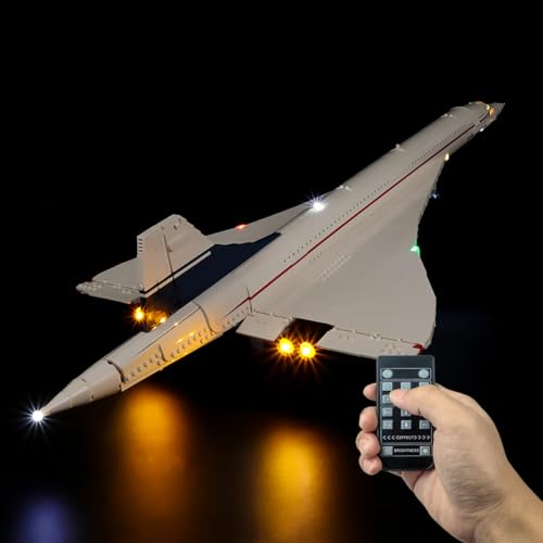 Hosdiy Beleuchtungsset - Led Licht Set für Lego-10318 - Kompatible mit (Concorde Flugzeug) Modell (Nur Beleuchtung, Ohne Modell) (RC Beleuchtung) von Hosdiy
