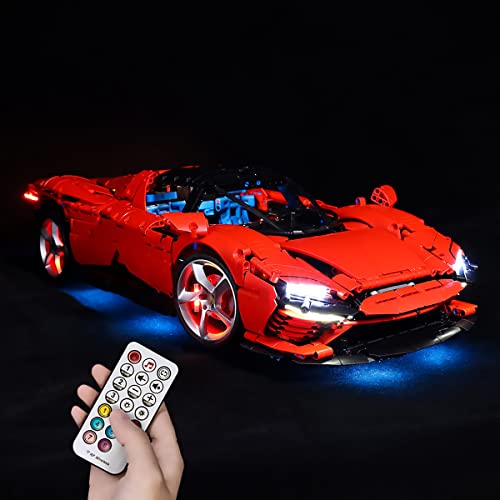 Hosdiy Fernbedienung LED Beleuchtung Set für (Ferrari Daytona SP3) Modell - Kompatibel mit Lego 42143 - Led Licht (Nur Beleuchtung, Ohne Bausteine Modell) von Hosdiy