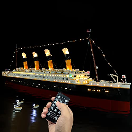 Hosdiy Fernbedienung LED Beleuchtung Set für Lego Titanic Schiff - Led Licht Kompatibel mit Lego 10294 (Nur Beleuchtung, Ohne Bausteine Modell) von Hosdiy