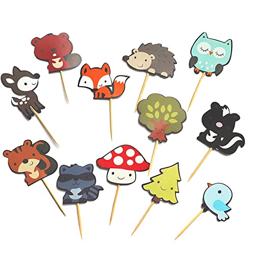 36 Stücke Woodland Creatures Cupcake Toppers, Waldtiere Kuchendeckel, Cupcake Topper, Kuchen Toppers Picks, Wird für die Dekoration von Geburtstagstorten Verwendet 36 Stücke Woodland Creatures Cupcake Toppers, Waldtiere Kuchendeckel, Cupcake Topper, Kuchen Toppers Picks, Wird für die Dekoration von Geburtstagstorten Verwendet von Hoshisea
