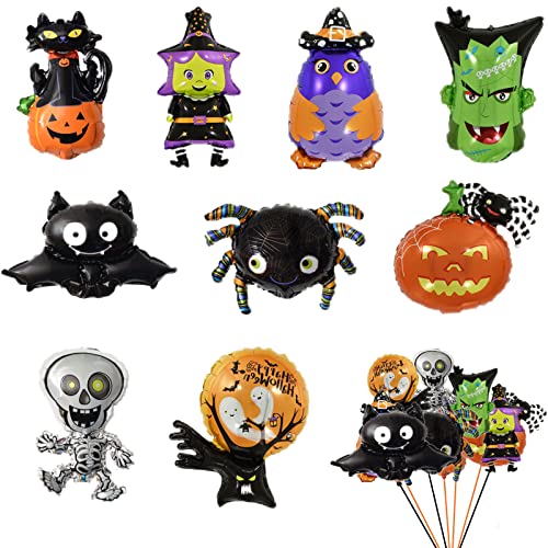 9 Stück Halloween Party Dekoration, Halloween Dekoration Folienballon, Halloween DekorationHelium Ballon Kit, Verwendet für Partys, Halloween, Karneval, Bars, Heimtextilien 9 Stück Halloween Party Dekoration, Halloween Dekoration Folienballon, Halloween DekorationHelium Ballon Kit, Verwendet für Partys, Halloween, Karneval, Bars, Heimtextilien von Hoshisea