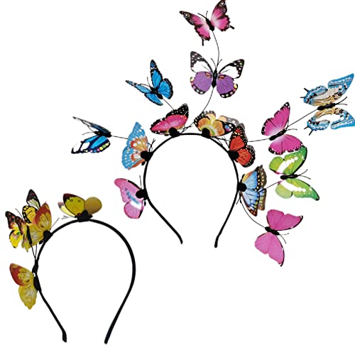 2 Stücke Schmetterling Haarreif,Schmetterlings-Fascinator Stirnbänder, Schmetterling Haarschmuck Set, für Schmetterlings-Cosplay, Braut Schmetterling Stirnband 2 Stücke Schmetterling Haarreif,Schmetterlings-Fascinator Stirnbänder, Schmetterling Haarschmuck Set, für Schmetterlings-Cosplay, Braut Schmetterling Stirnband von Hoshisea