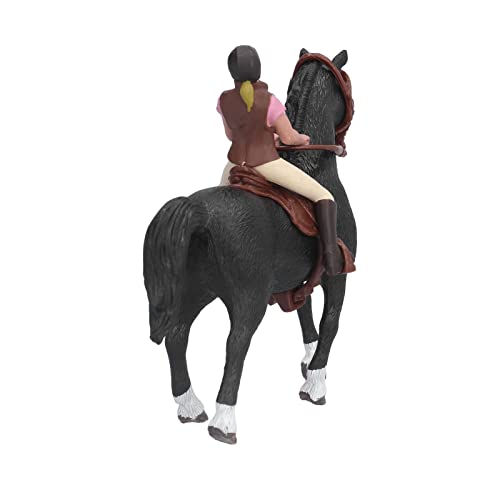 Pferd Rodeo Modell, Dekoration Geburtstagsgeschenk Bauernhof Pferd Figur Niedlich Zart für Zuhause Reisen für Party (Rosa Reiter + Pferd) von Hosie