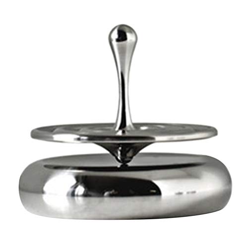 Hosuho Kreisel Rotierende Magnetische Dekoration Desktop Tröpfchen Spiner Spielzeug Geschenke Keine Basis (Silber1) von Hosuho