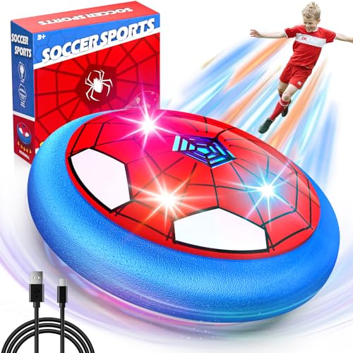 Hot Bee Spider Hover Fußball Indoor Air Power Fussball Jungen Spielzeug Geschenke für 4 5 6 7 8 10 12 Jahre Luft Schwebende Fußball Ball Spielzeug mit LED Kinder Fußball Spielzeug Geburtstag von Hot Bee