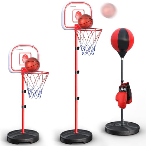 Hot Bee Kinder Basketballkorb Boxsack für Kinder Basketballkorb Outdoor Indoor Verstellbare Korbhöhe Basketball Korb Boxsack Stehend Kinder Spielzeug Geschenke Geschenke für Jungen 5-10 Jahre Hot Bee Kinder Basketballkorb Boxsack für Kinder Basketballkorb Outdoor Indoor Verstellbare Korbhöhe Basketball Korb Boxsack Stehend Kinder Spielzeug Geschenke Geschenke für Jungen 5-10 Jahre von Hot Bee