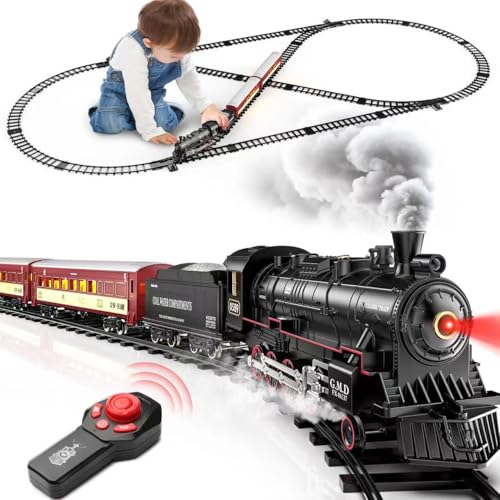 Hot Bee Eisenbahn Spielzeug, Legierungen Ferngesteuerter Zug, Eisenbahn Elektrisch, Dampflok Mit Dampf, Elektrischer Zug Spielzeug, Vielfältige Spuren, Eisenbahn Geschenke Für Kinder & Erwachsene Hot Bee Eisenbahn Spielzeug, Legierungen Ferngesteuerter Zug, Eisenbahn Elektrisch, Dampflok Mit Dampf, Elektrischer Zug Spielzeug, Vielfältige Spuren, Eisenbahn Geschenke Für Kinder & Erwachsene von Hot Bee