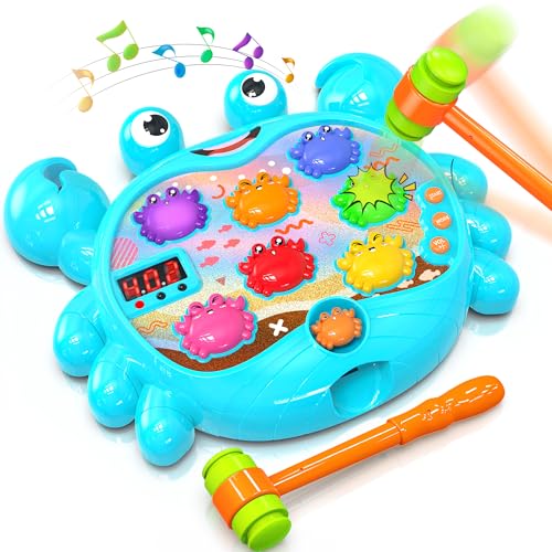 Hot Bee Spielzeug für 2 3 4 5 6 Jahre Alten Jungen Baby Spielzeug Kinderspielzeug für Kinder Frühes Lernen Whack A Krabbe Spiel für Kleinkinder mit Sound&Light Geburtstagsgeschenke Hämmern Hot Bee Spielzeug für 2 3 4 5 6 Jahre Alten Jungen Baby Spielzeug Kinderspielzeug für Kinder Frühes Lernen Whack A Krabbe Spiel für Kleinkinder mit Sound&Light Geburtstagsgeschenke Hämmern von Hot Bee