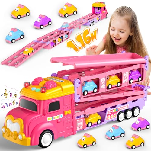 Hot Bee Spielzeug ab 2 3 4 5 Jahre Auto Spielzeug Kinder LKW Auto Spielzeugautos Transport Truck Rennbahn Kinderspielzeug Kleinkindspielzeug Alter 3-6 Jahre Geburtstag Geschenke Mädchen Hot Bee Spielzeug ab 2 3 4 5 Jahre Auto Spielzeug Kinder LKW Auto Spielzeugautos Transport Truck Rennbahn Kinderspielzeug Kleinkindspielzeug Alter 3-6 Jahre Geburtstag Geschenke Mädchen von Hot Bee
